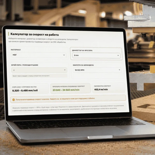 По-лесна настройка на параметрите за работа със CNC фрезери с новия калкулатор в anons.eu