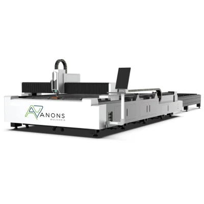 Снимка на FIBER лазери със сменяема маса